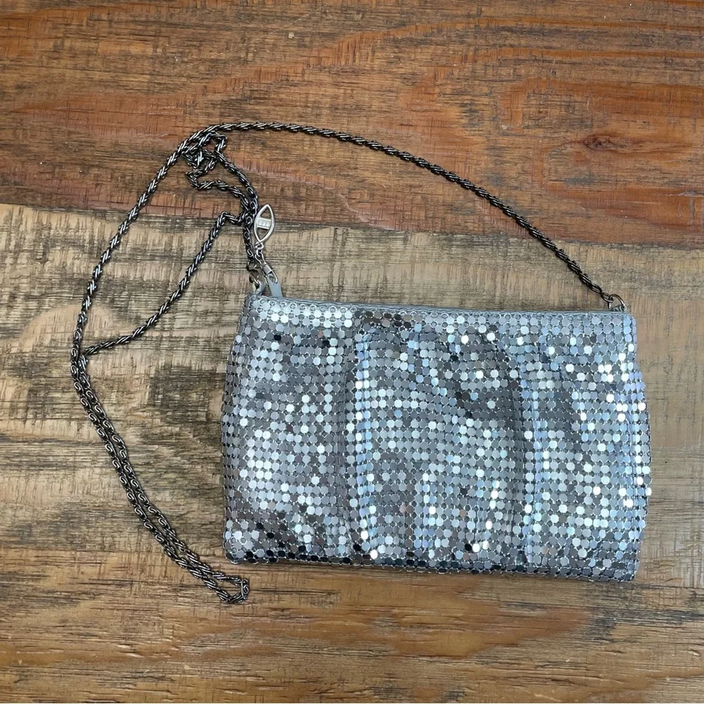 Y&S Chain Bag Silver Purse Vintage feminine prom Wedding formal